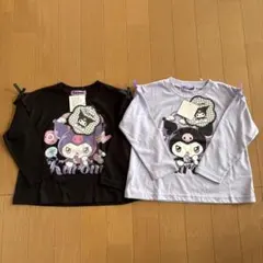新品 KUROMI クロミ 120 肩出し　ロンT 2枚セット　サンリオ　子供服のサムネイル