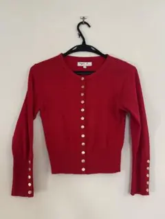 agnès b. レッドカーディガン