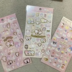 サンリオ　シール　サンリオ　箔押しシール　3種　ハンギョドン　マイメロ