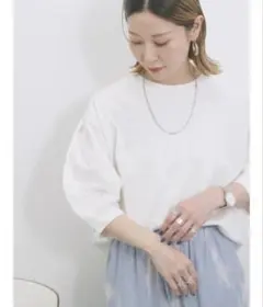 サマンサモスモスブルー　ランタンスリーブTシャツ