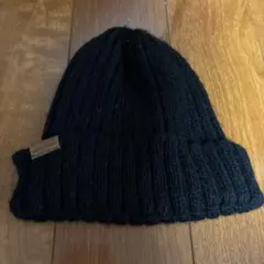 petit main キッズ ニット帽 ブラック