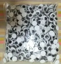 動眼 貼り付け 1000個入り 12mm 黒