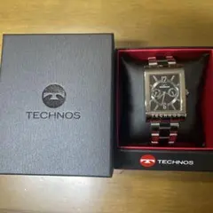 【TECHNOS】クォーツ時計 ブラック/シルバーのサムネイル