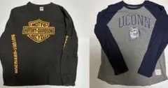 古着　ロンT 2枚　まとめ売り　モーターサイクル　風