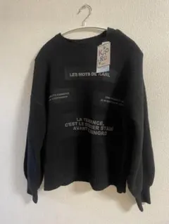 KAORU×Flash Blue フロッキープリントニット　S