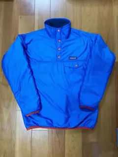 patagonia キッズリバーシブルフリースプルオーバー 青