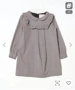 BUBBLES 千鳥柄フリルスクエアワンピース