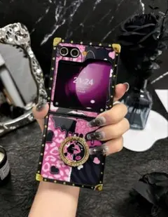 GALAXY ZFlip6 スマホケース ヒョウ柄 ギャル Android