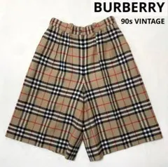 未使用級 VINTAGE BURBERRY ノバチェック キュロットパンツ