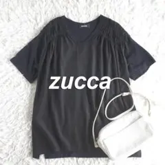 zucca　ズッカ　異素材ドッキングシャーリングショルダープルオーバー　ブラックのサムネイル