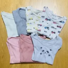 子供服 肌着 7枚セット 80 90 コットン シャツ肌着 半袖 長袖