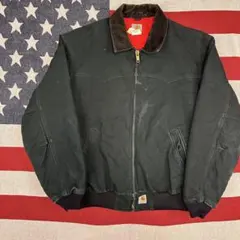 鬼雰囲気 ボロ カーハートJ13 BLK サンタフェジャケット ブラック 短丈