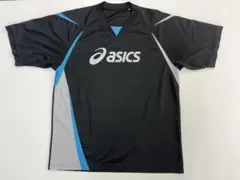 asics スポーツシャツ 黒/青/灰