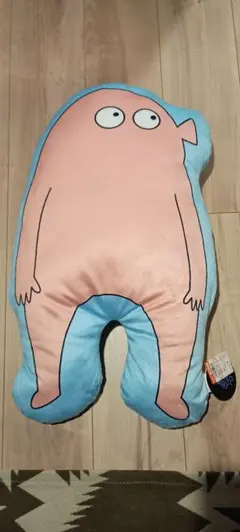 はじめましてまつおですマツオのアニメ　タコぬいぐるみダイカットクッションタグ付き