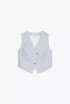 【新品タグ付き】ZARA ストライプ ノースリーブベストのサムネイル