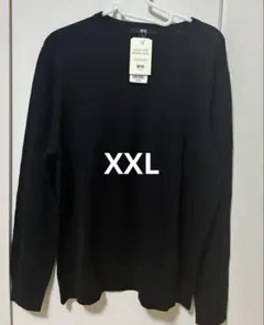 【新品タグ付き】ユニクロ　メリノクルーネックセーター　XXL ブラック