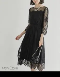 ロペピクニック　Mon E’toile 結婚式　ドレス　ワンピース　黒
