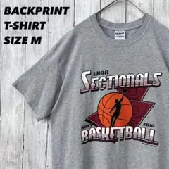 R*A様 アメリカ古着　GILDAN バスケットボールバックプリントTシャツ　M