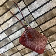 COACH コーチ ポーチ アクセサリーポーチ ミニシグネチャー 赤 レッドのサムネイル