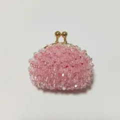 ビーズがま口 アクセサリーケース ハンドメイド