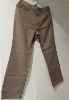 【新品】ベージュ カジュアルパンツ ゴールドジッパー　67