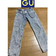 【GU】ケミカルウォッシュジーンズJN+E サイズL メンズ＆レディース兼用