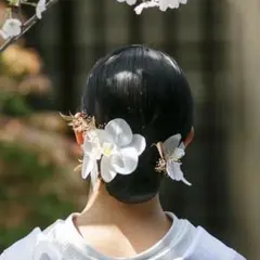 胡蝶蘭　ヘッドドレス 和装　造花