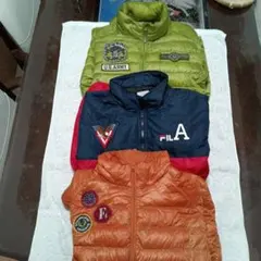 ア*ア様 ダウンコート3点セット（オリーブ/ネイビー/オレンジ）