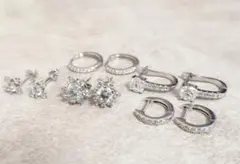 モアサナイト風 キラキラ ピアス 5種類セット 묶음 판매