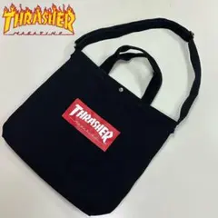 THRASHER ロゴ ブラックショルダー　トートバッグのサムネイル