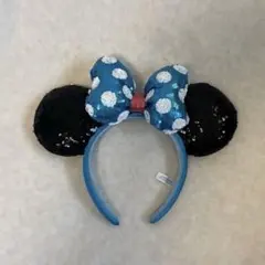 ディズニー ミニー カチューシャ 水玉リボン スパンコール