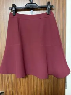 any SiS ワインレッドカラー フレアスカート 膝上丈のサムネイル