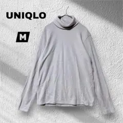 【UNIQLO 】タートルネックＴ/フリース/薄手♦︎ライトグレー♦︎