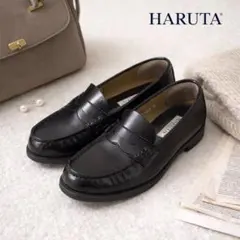 HARUTA コインローファー 23cm EEE 黒 日本製 3E 幅広