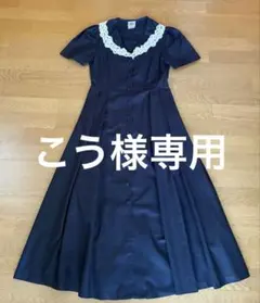 Familiar 半袖フォーマルワンピース 紺色 白襟 プリーツ - メルカリ