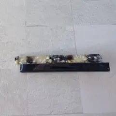 ドライフラワー ヘアクリップ ネイビー