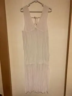 kastane ワッシャーシフォン無地ワンピース