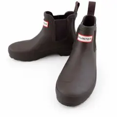 【美品】HUNTER ハンター　サイドゴア　レインブーツ ブラウン