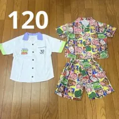 トイストーリー　シャツ　セットアップ　3点セット　120サイズ　ウッディー　バズ