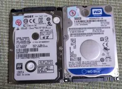 WD5000LPCX 500GB & HGST 320GB HDDセット