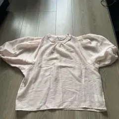 VANNIEU 薄ピンク　シアーパフスリーブブラウスのサムネイル