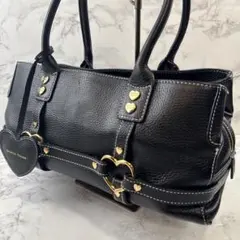 samantha thavasa サマンサタバサ 本革 レザー ハンドバッグ黒