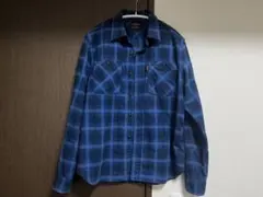 COOTIE オンブレチェックシャツ　ブルー　S