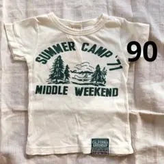 キャンプ柄　ベビーTシャツ　90cmのサムネイル