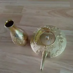 金彩 菊紋 急須 徳利 セット 金属工芸 金彩 菊紋 急須 徳利 セット 金属工芸 - メルカリ
