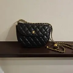 Chanel ノベルティ黒 レザー ショルダーバッグ
