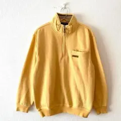 ☆【サンタバーバラ】トレーナー 裏起毛 ロゴ有 ハーフジップ 綿混 胸ポケットM