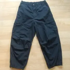 【GU】スーパーワイドカーゴパンツ ブラック L 349056