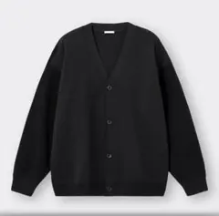 GU リラックスフィットコンビネーションカーディガン XL 黒