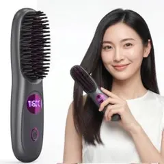 ブラシヘアアイロン ヒートブラシ　160℃ 5D高密度断熱構造　ブラシのサムネイル